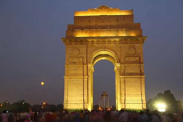 Delhi India tall arch building