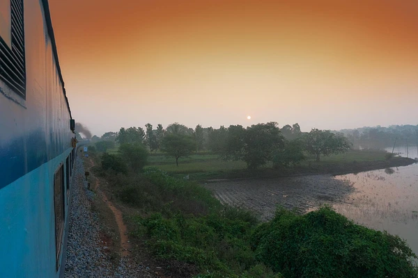 India landscape from train