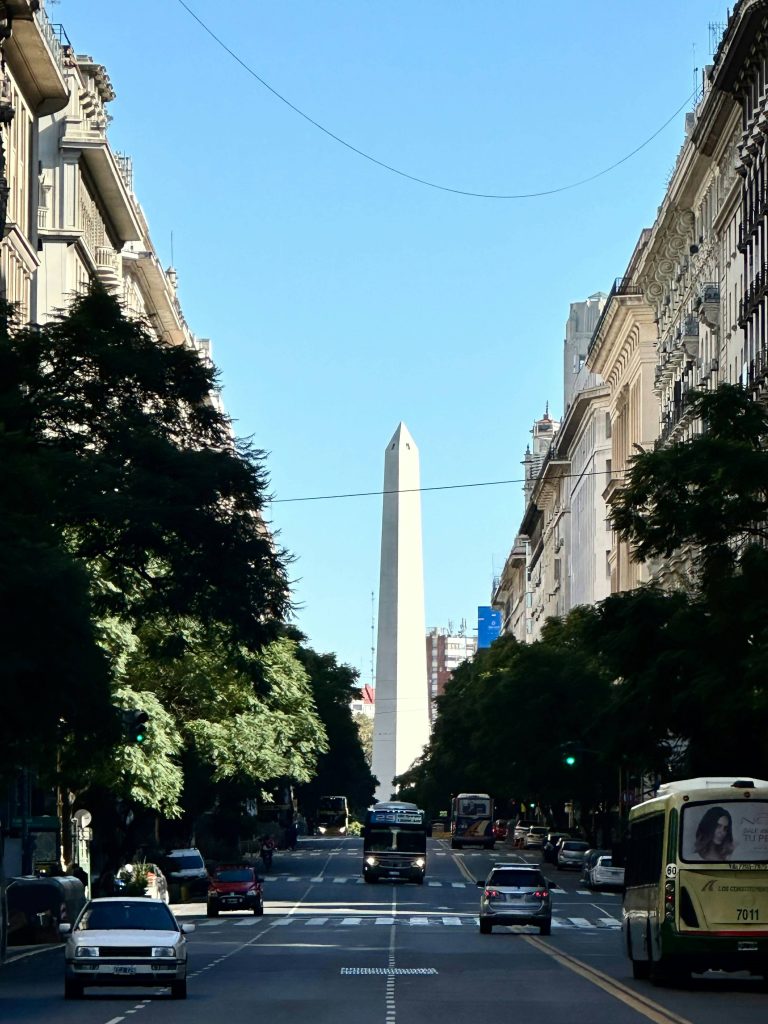 view of city and tall landmark