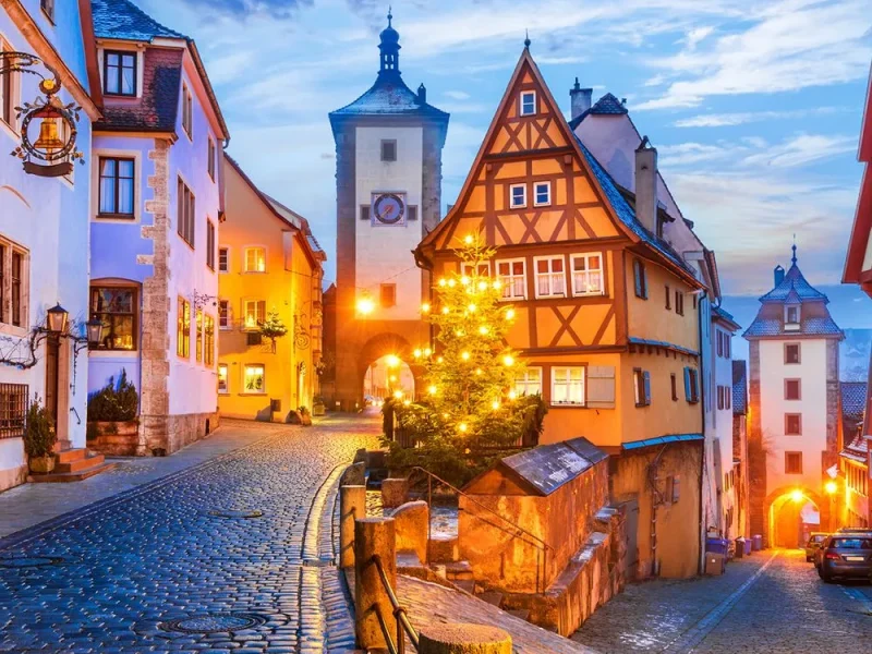 Downtown Dresden-Rothenburg view of the Romantic Road